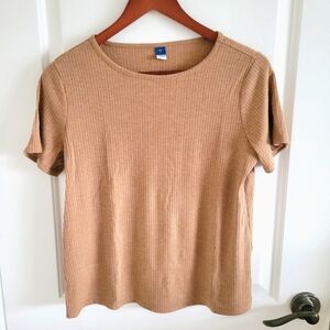 Old Navy Short Sleeve Luxe Rib Knit T-Shirt Size Small